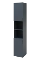 N 6 - 42DN kancelářská skříň, 2-dveřová/nika, levá, 2150x400x400, antracit